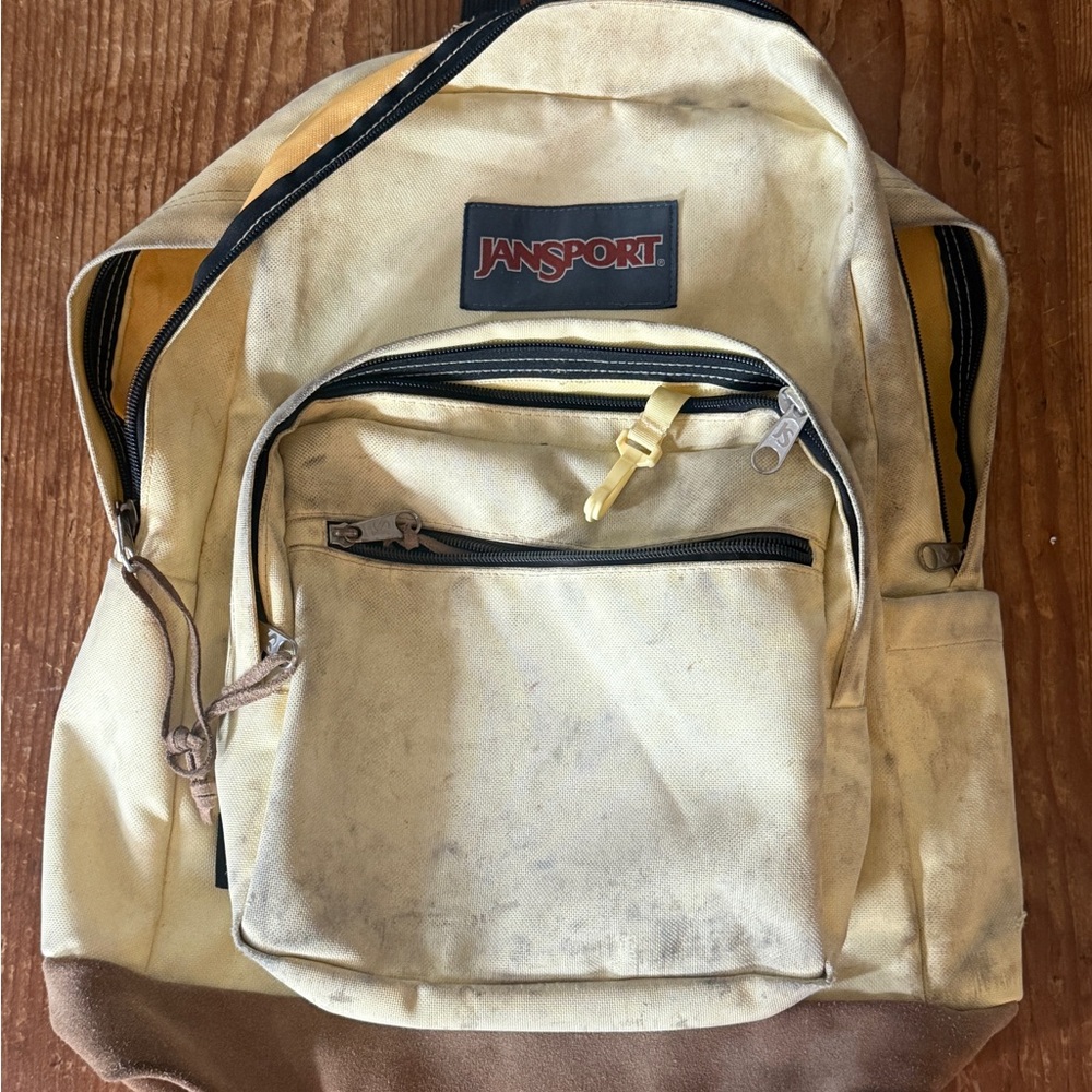 JanSport Yellow and Brown Backpack